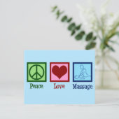 Carte Postale Peace Love Massage Therapy (Debout devant)