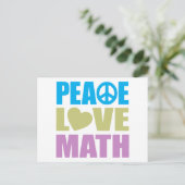 Carte Postale Peace Love Math (Debout devant)