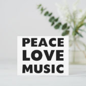 Carte Postale Peace Love Music (Debout devant)