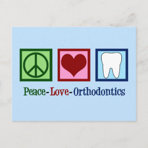 Carte Postale Peace Love Orthodontics