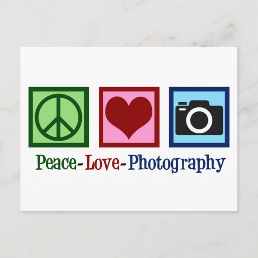 Carte Postale Peace Love Photography (Devant)