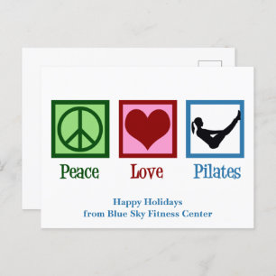 Carte Postale Peace Love Pilates Cute Custom Holiday
