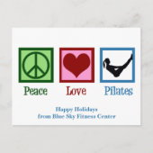 Carte Postale Peace Love Pilates Cute Custom Holiday (Devant)