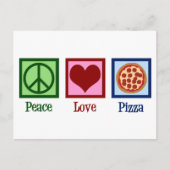Carte Postale Peace Love Pizza Parlor (Devant)