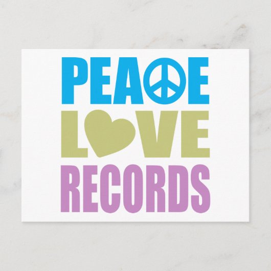 Carte Postale Peace Love Records (Devant)