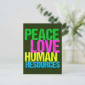Carte Postale Peace Love Ressources humaines (Debout devant)
