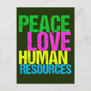 Carte Postale Peace Love Ressources humaines
