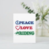 Carte Postale Peace Love Riding (Debout devant)