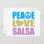 Carte Postale Peace Love Salsa (Devant / Derrière)