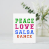 Carte Postale Peace Love Salsa Dance (Debout devant)