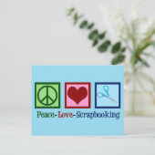 Carte Postale Peace Love Scrapbooking (Debout devant)