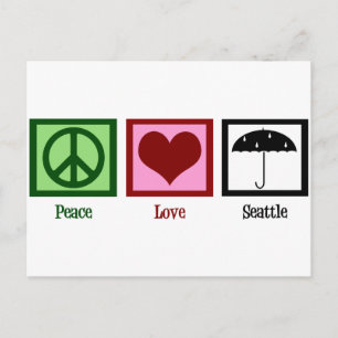 Carte Postale Peace Love Seattle