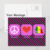 Carte Postale Peace Love Sénégal (Devant / Derrière)