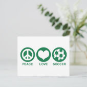 Carte Postale Peace Love Soccer (Debout devant)