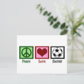 Carte Postale Peace Love Soccer (Debout devant)