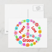 Carte Postale Peace Love Super (Devant / Derrière)