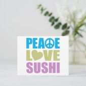 Carte Postale Peace Love Sushi (Debout devant)