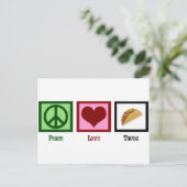 Carte Postale Peace Love Tacos (Debout devant)