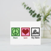 Carte Postale Peace Love Tap Dance (Debout devant)