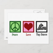 Carte Postale Peace Love Tap Dance (Devant / Derrière)