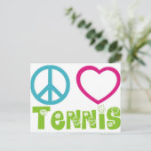 Carte Postale Peace Love Tennis (Debout devant)