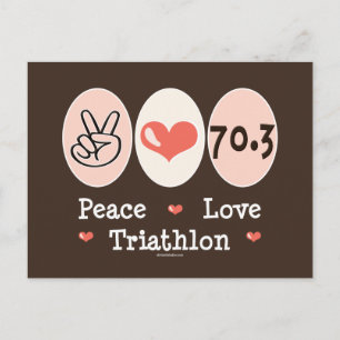 Carte postale Peace Love Triathlon