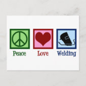 Carte Postale Peace Love Welding (Devant)