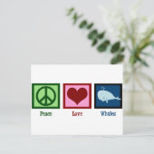 Carte Postale Peace Love Whales (Debout devant)