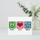 Carte Postale Peace Love Wicca (Debout devant)