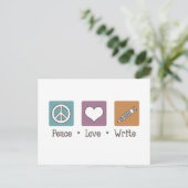Carte Postale Peace Love Write (Debout devant)