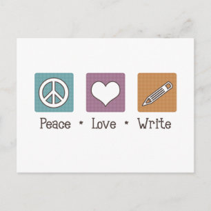 Carte Postale Peace Love Write