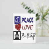 CARTE POSTALE PEACE LOVE XRAY (Debout devant)