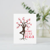 Carte Postale Peace Love Yoga (Debout devant)