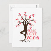 Carte Postale Peace Love Yoga (Devant / Derrière)