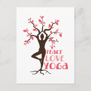 Carte Postale Peace Love Yoga