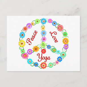 Carte Postale Peace Love Yoga