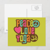 Carte Postale Peace Love Yoga (Devant / Derrière)