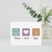 Carte Postale Peace Love Yoga (Debout devant)