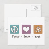 Carte Postale Peace Love Yoga (Devant / Derrière)