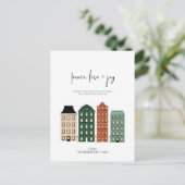 Carte Postale Peace moderne Amour & Joie Noël Ville de vacances (Debout devant)