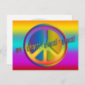 Carte Postale PEACE OM SHANTI | linéaire coloré (Devant / Derrière)