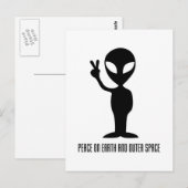Carte Postale Peace on Earth and Outer Space (Devant / Derrière)