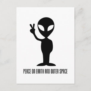 Carte Postale Peace on Earth and Outer Space