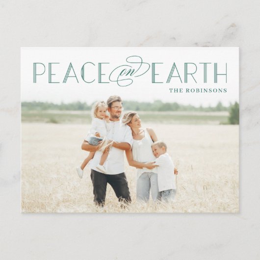 Carte postale Peace on Earth Editable Color Holida (Devant)