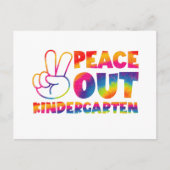 Carte Postale Peace Out Kindergarten Tie Dye Dernier Jour De L'É (Devant)