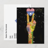 Carte Postale Peace, Party, Victory USA Invitation - SRF (Devant / Derrière)