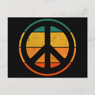 Carte Postale Peace Sign Love 60s les années 70 Tye Die Hippie C