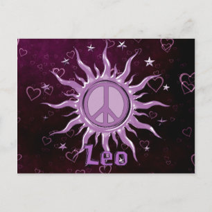 Carte Postale Peace Sun Leo