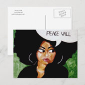 Carte postale Peace Yall (Devant / Derrière)