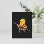 Carte Postale Peaceful Mango Shaolin Monk Warrior Staff  (Debout devant)